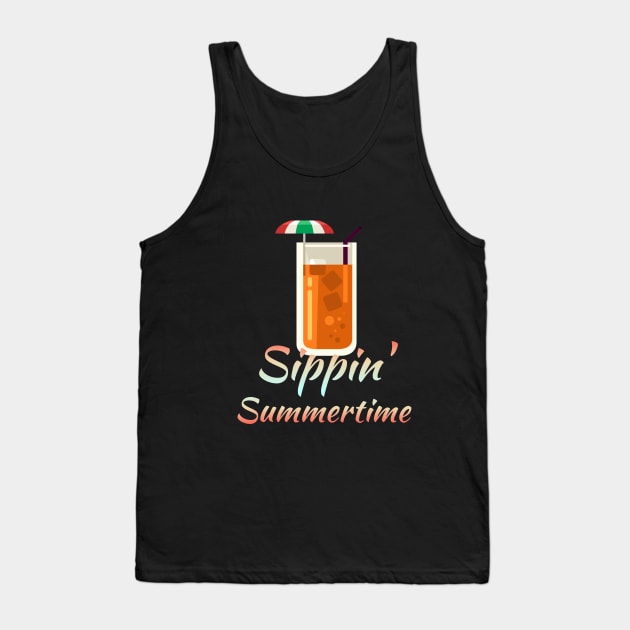 Summertime drink Tank Top by Courtney's Creations